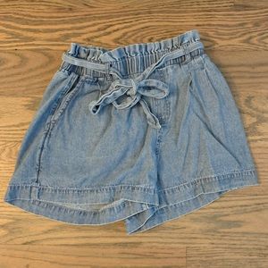 High rise jean shorts